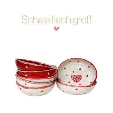 Keramikschale flach groß
