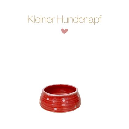 Keramiknapf für Hunde rot