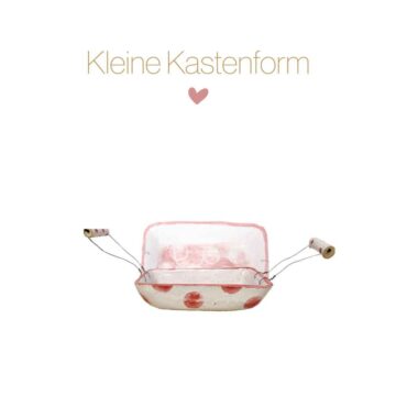 Keramik Auflaufform weiss mit Drahthenkel Einzelstück