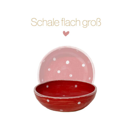 Keramikschale flach groß – Bild 4