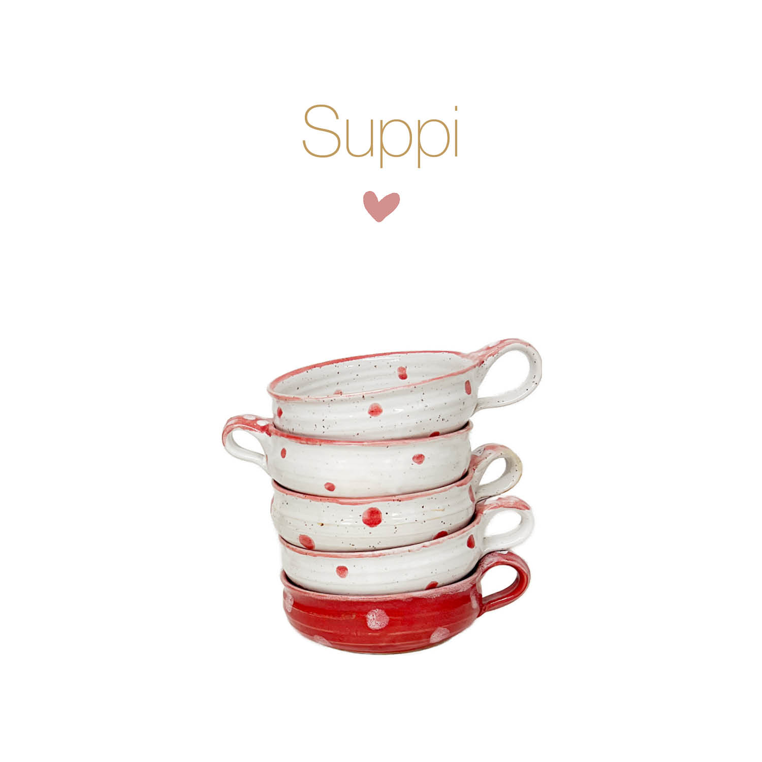 Keramiksuppenschale mit Henkel