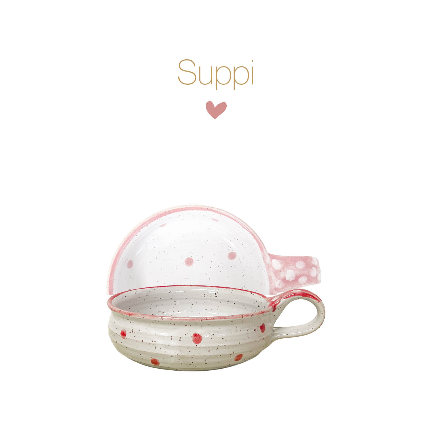 Keramiksuppenschale mit Henkel – Bild 2