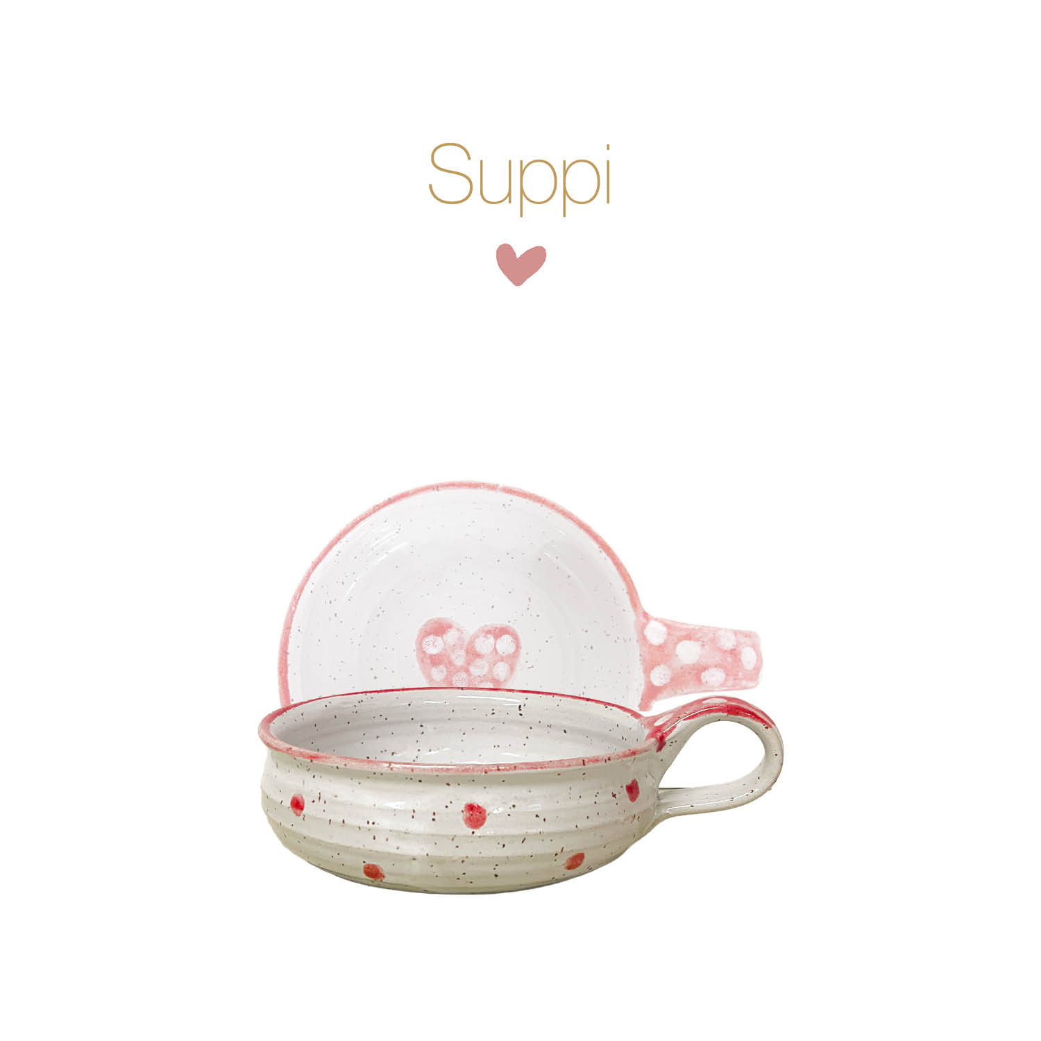 Keramiksuppenschale mit Henkel – Bild 3