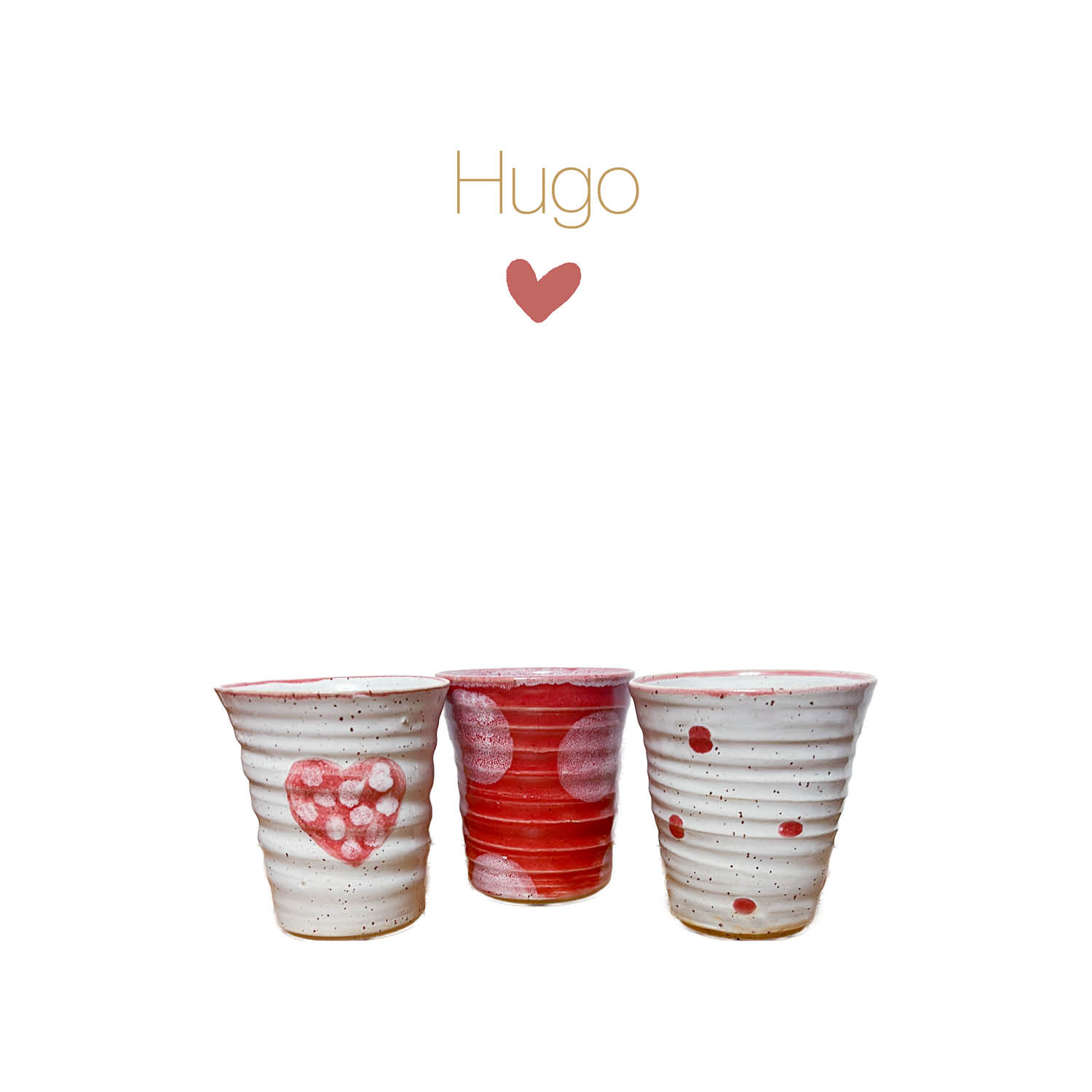 Keramikbecher "Hugo" Höhe 10 cm