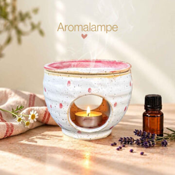 Handgedrehte Aromalampe aus Keramik