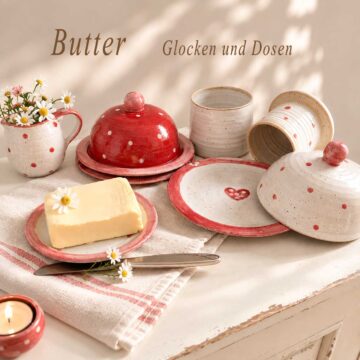 Butter Glocken und Dosen